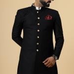 Classic Black Achkan for Men | Elegant Ethnic Wear | Jaipurio